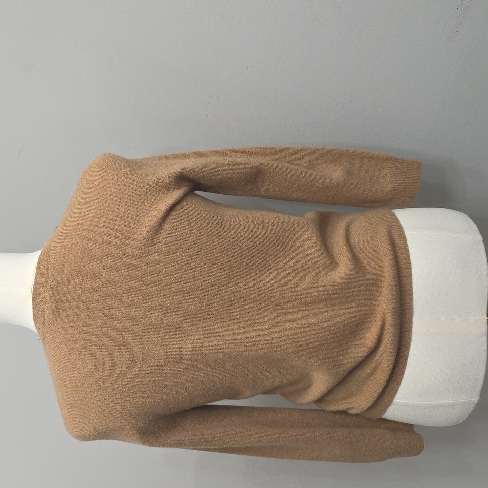 Vintage J. Crew Brown Wool Cashmere Cardigan with Embellishments Quiet Luxury - Picture 4 of 7
